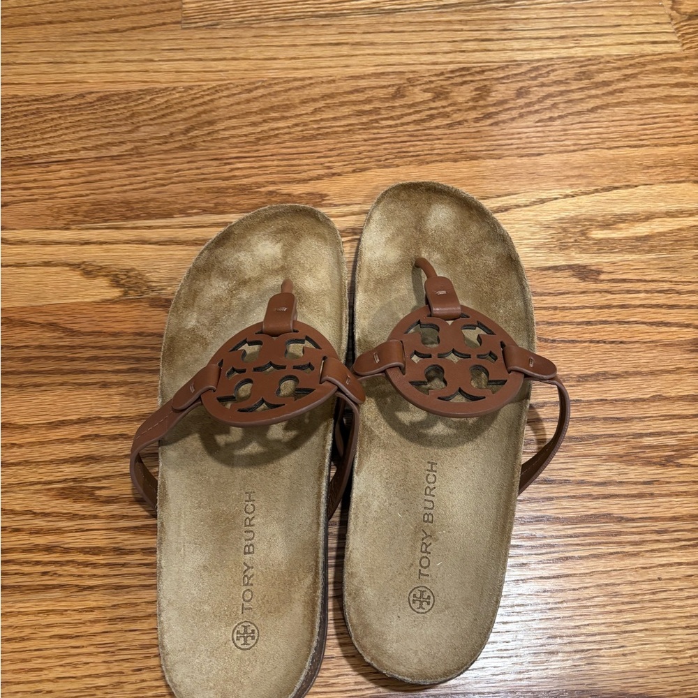 Tory Burch Brown Miller Cloud Sandals